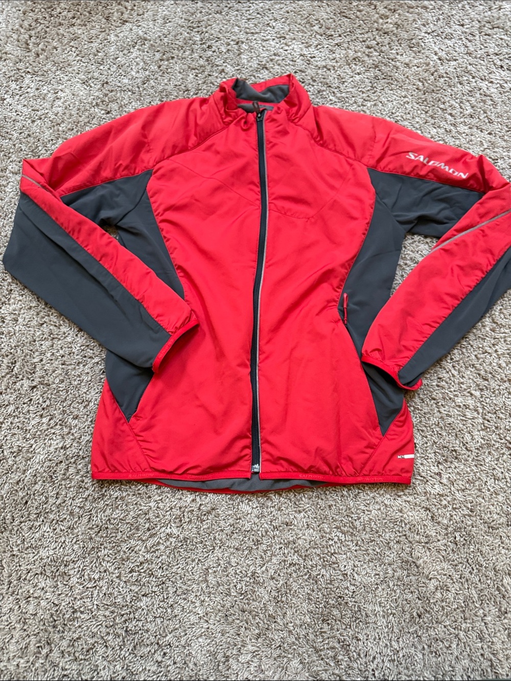 Salomon Women's Medium Red and Dark Gray Acti Therm Softshell Jacket